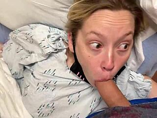 Blowjob and face fuck in the hospital: a risky choice for my boyfriend