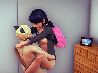 Japansk animeret porno med Lady Bug i HD-kvalitet