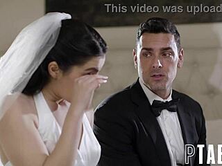 Bride and groom having sex on camera