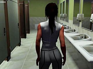 Lara Croft explore une grosse bite noire de 12 pouces dans un jeu 3D chaud