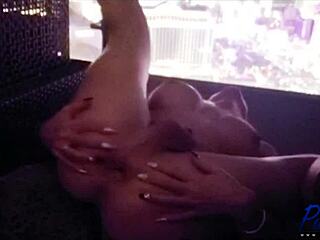 Big boobs and big fun in the penthouse of Aubrey Kate in Las Vegas