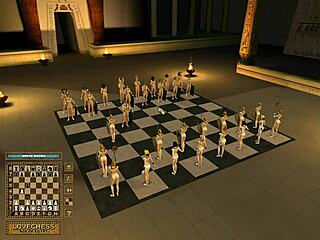 תהנה משחקי שחמט סוטים שמציגים מלכה מצרית וצידיה הגדולים