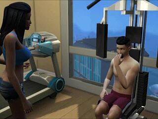 The sims 4: a black stepdad fulfills his horny daughter's desires