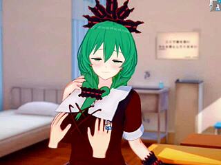 Watch Touhou Kagiyama Hina's Big Breasts Getrolled in this 3D Hentai Video