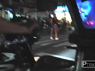 Blowjob and handjob action with a Filipina prostitute in public