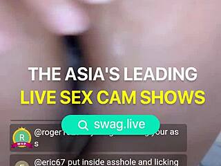 Asian couple explores their bodies in this live webcam show
