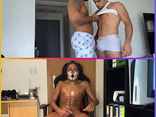 Webcam show with muscular and bisexual French guys