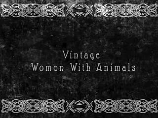 Vintage video of a stunning girl and a horse